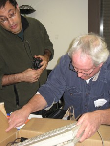 Bill Bly and Matthew Kirschenbaum Sort Through Bly's Collection