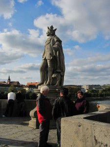 People Enjoying Wine on Marien Bridge